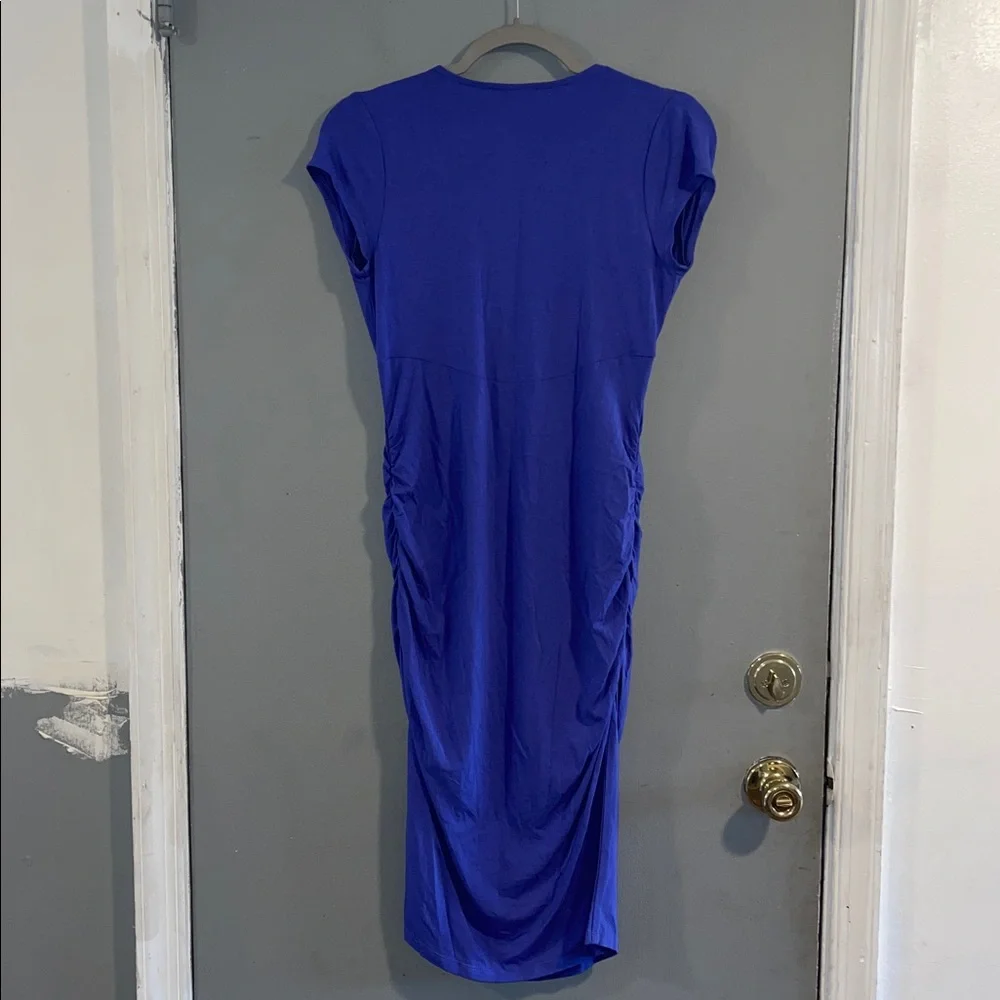 Olian Royal Blue Purple Maternity‎ Midi Dress size small